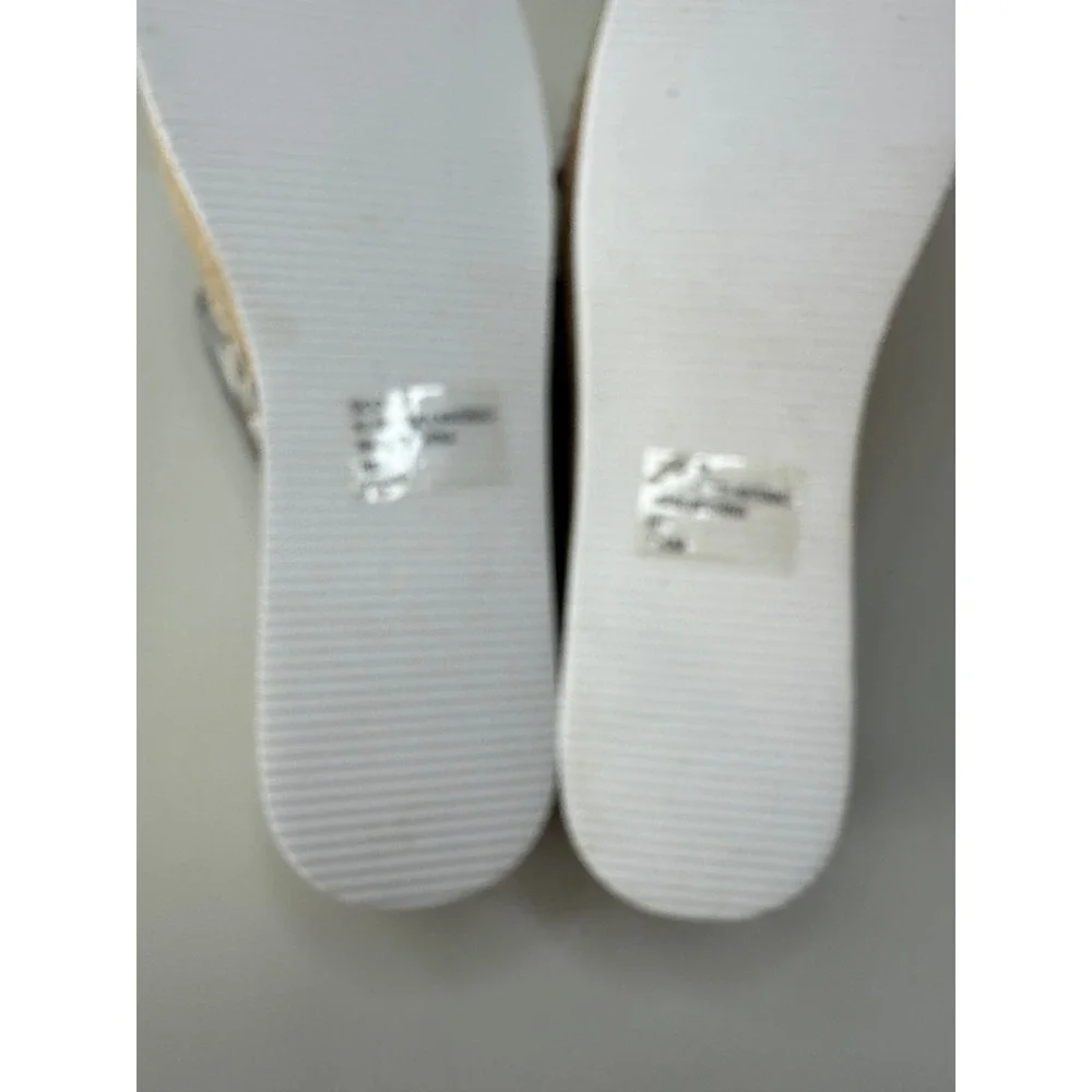 Charles‎ by Charles David Silver Metallic Platform Espadrille Sandals 7.5M NWB